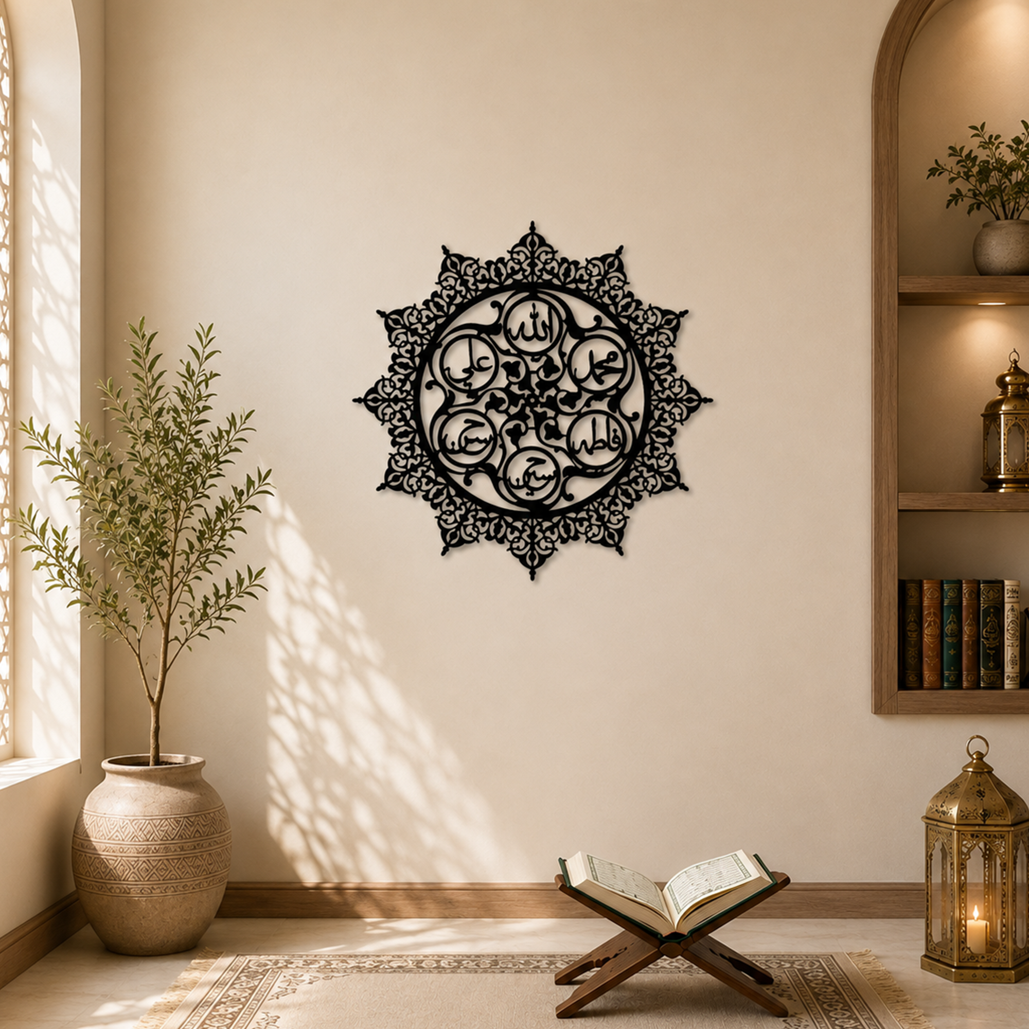 Panjatan Pak Islamic Metal Wall Art – Arabic Calligraphy Home Decor