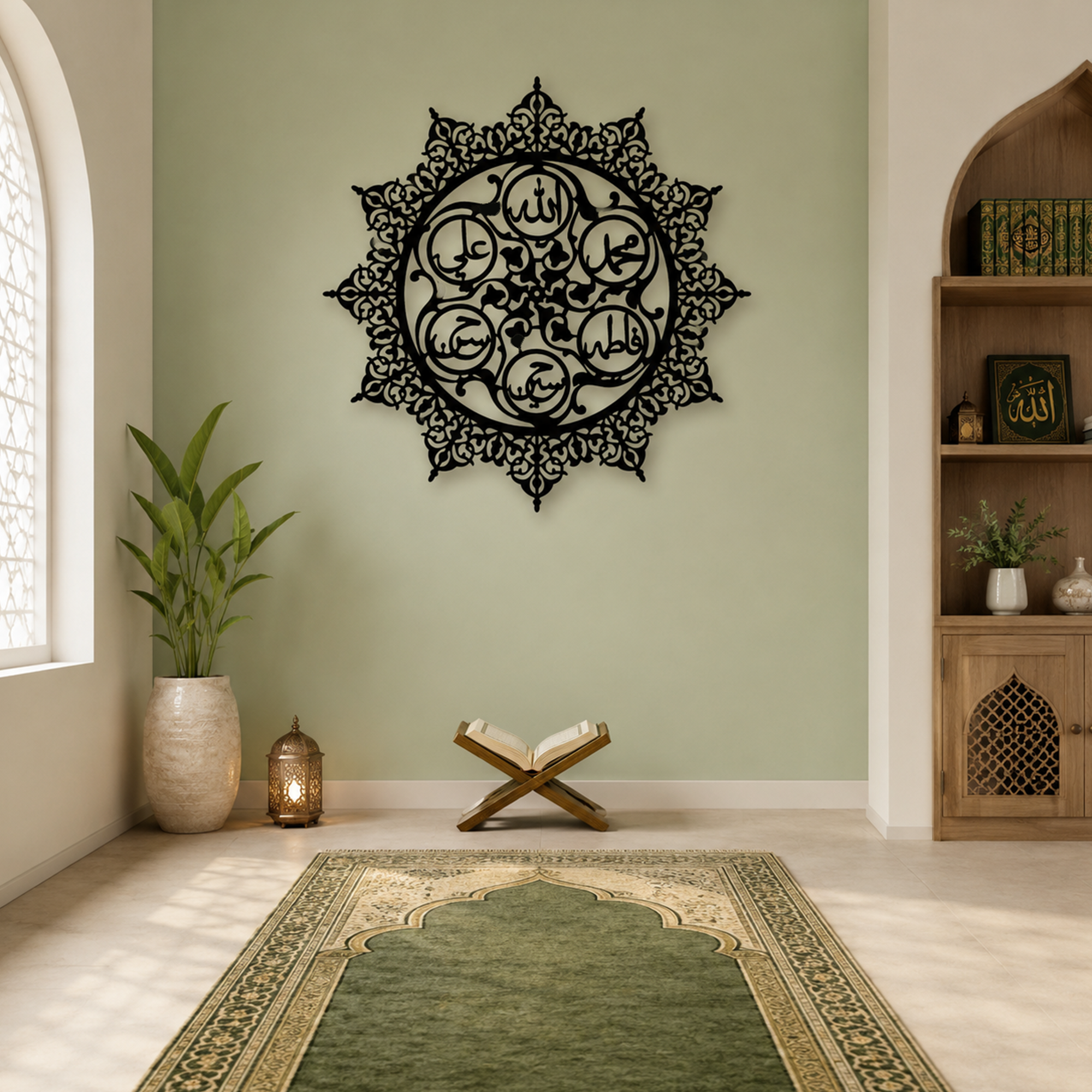 Panjatan Pak Islamic Metal Wall Art – Arabic Calligraphy Home Decor