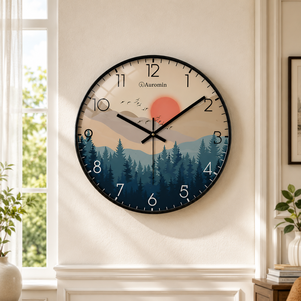 Multi Forest Glass Wall Clock