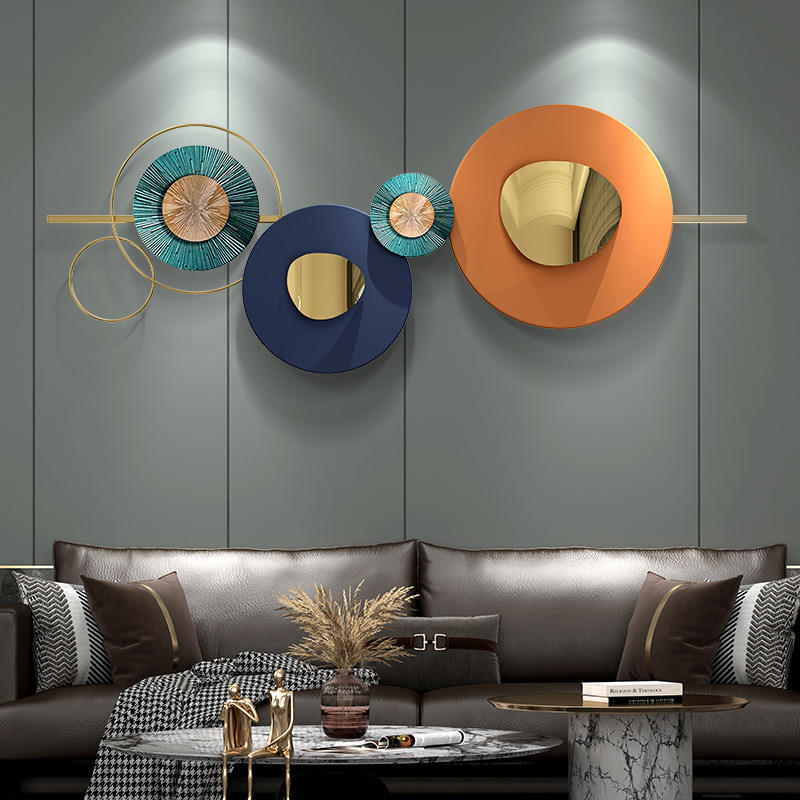 Circles in Multicolour Metal Wall Art