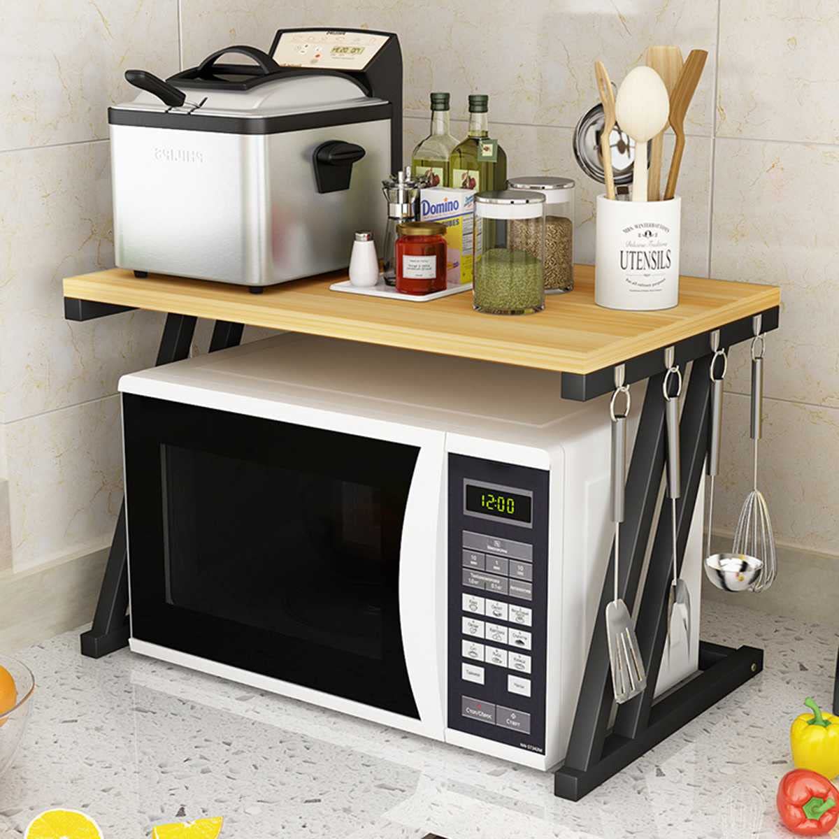 microwave utensils stand