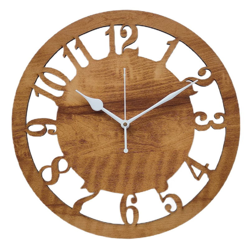 wooden wall clock brown