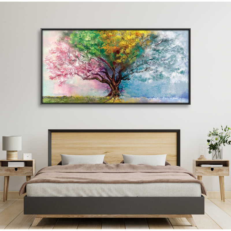 seasons tree painting for home decor