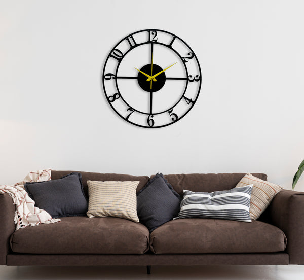 stylish metal wall clock