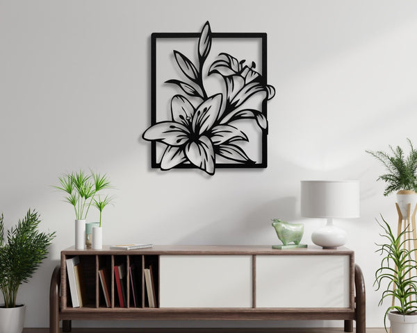 Flower Design Metal wall art –