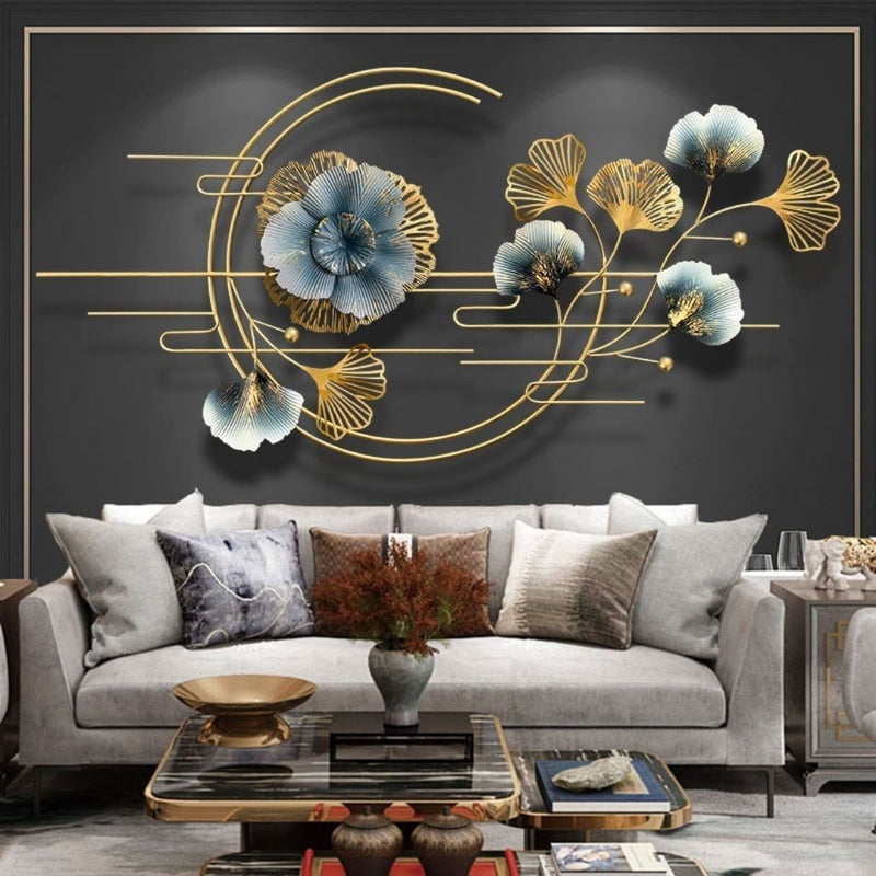 Floral Abstract Multicolour Metal Wall Art