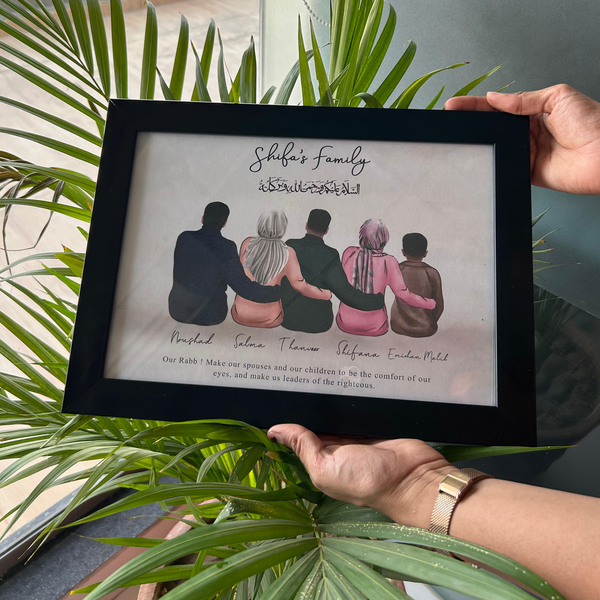 Personalised Muslim Family Print