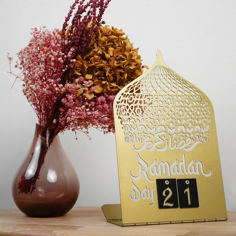 Ramadan Calendar Metal Islamic Table Decor