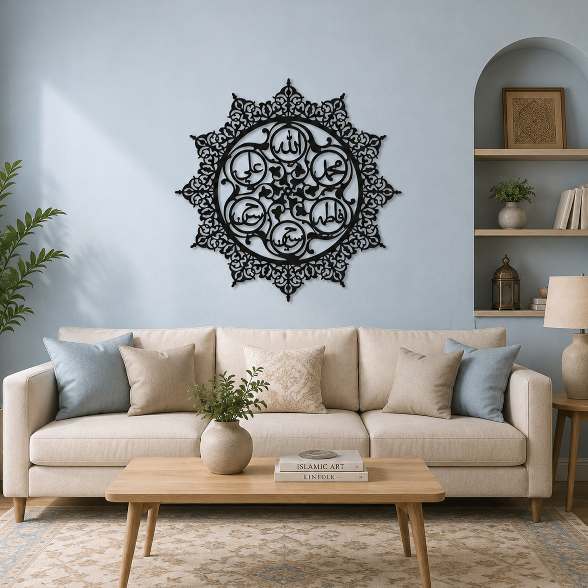 Panjatan Pak Islamic Metal Wall Art – Arabic Calligraphy Home Decor