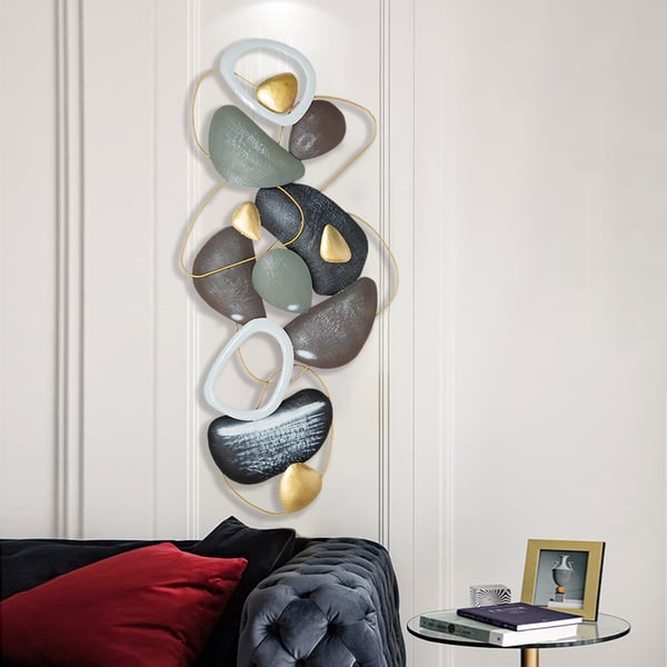 Coastal Creative Metal Stone Wall Art