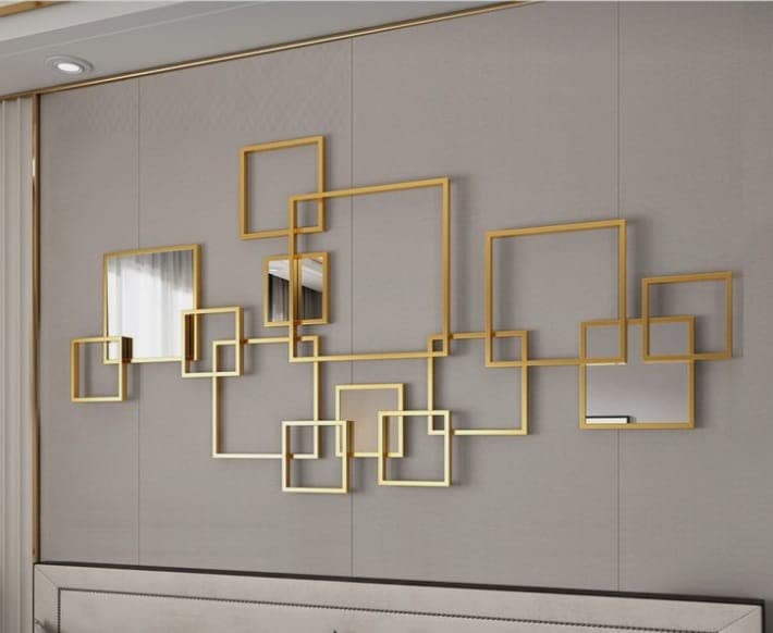 Special Multiple Golden Frames Metal Wall Art