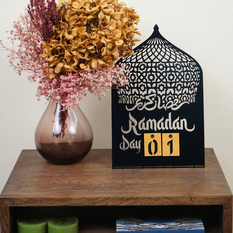 Ramadan Calendar Metal Islamic Table Decor