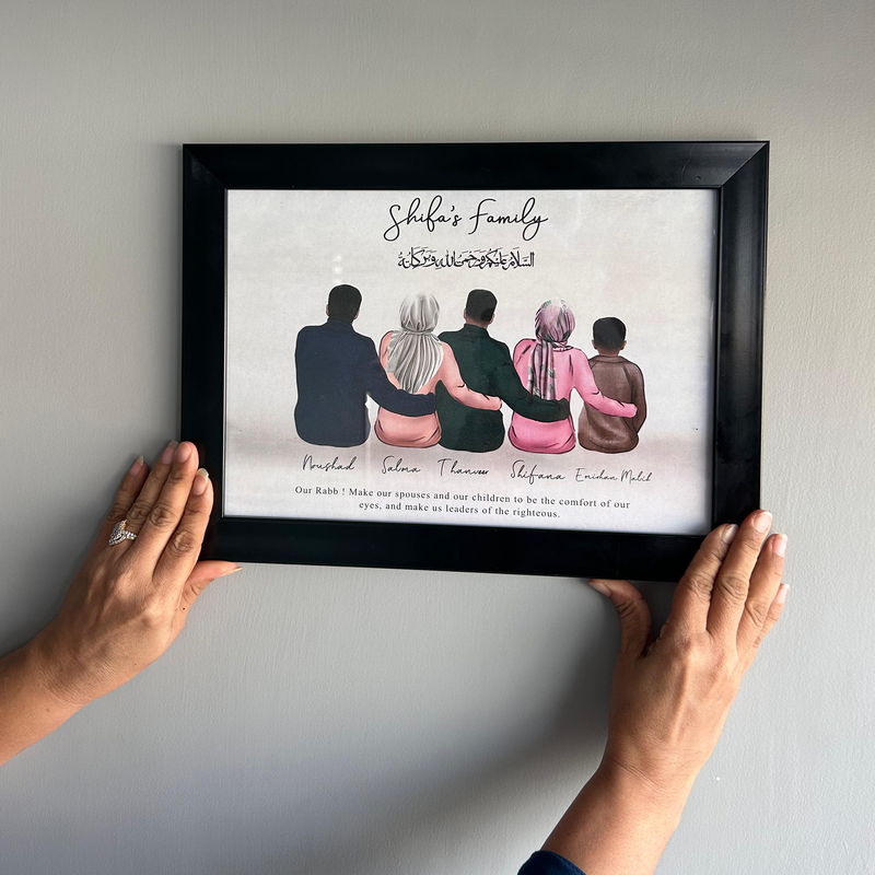 Personalised Muslim Family Print