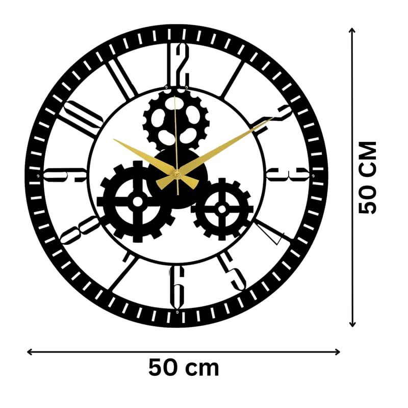 Gear Metal wall clock