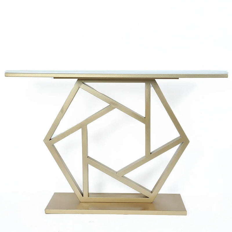 Contemporary Console Table In Hexagonal Design