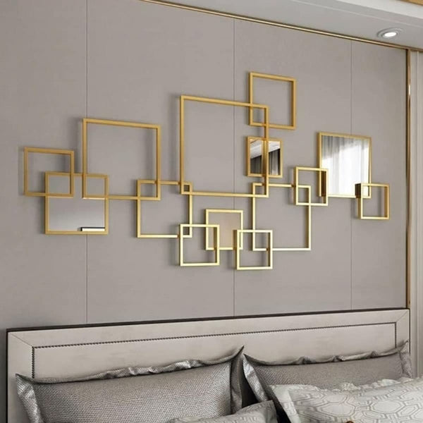 Special Multiple Golden Frames Metal Wall Art