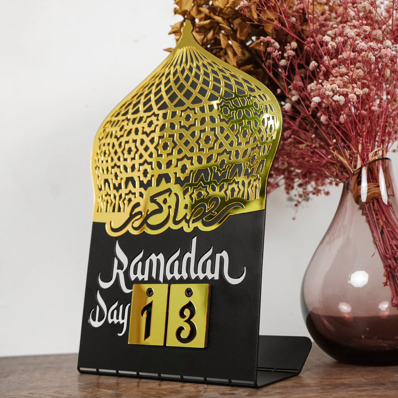 Ramadan Calendar Metal Islamic Table Decor