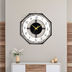 Antique Hexagon Stylish Metal Wall Clock