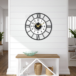 Roman Stylish Metal Wall Clock