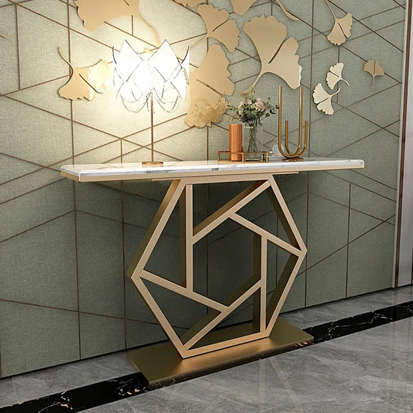 Contemporary Console Table In Hexagonal Design