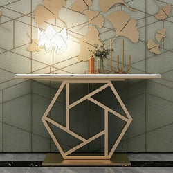 Contemporary Console Table In Hexagonal Design