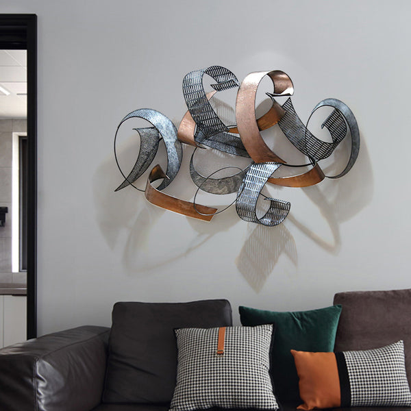 Abstract Overlapping Irregular Metal Wall Art