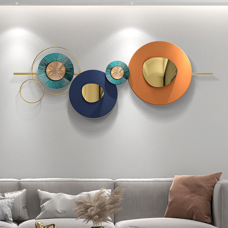 Circles in Multicolour Metal Wall Art