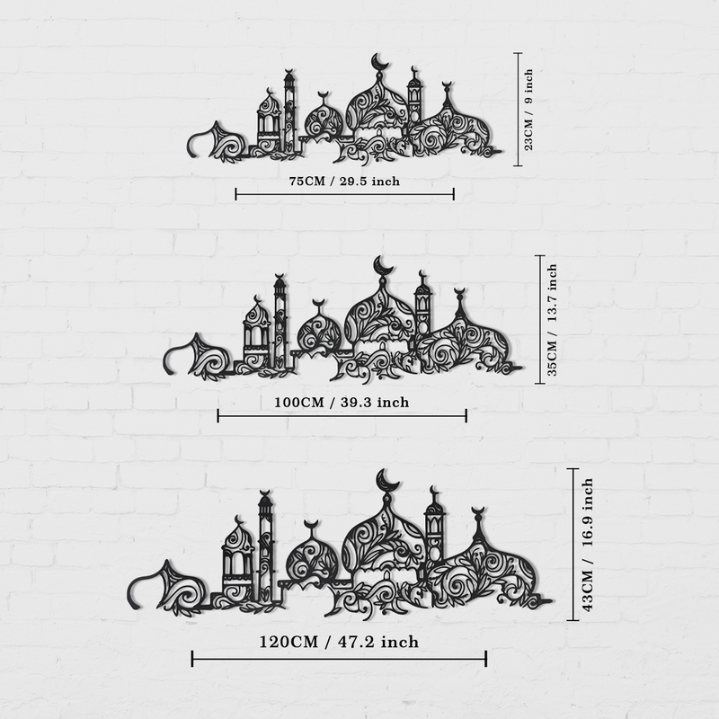 Masjid Metal Islamic Wall Art