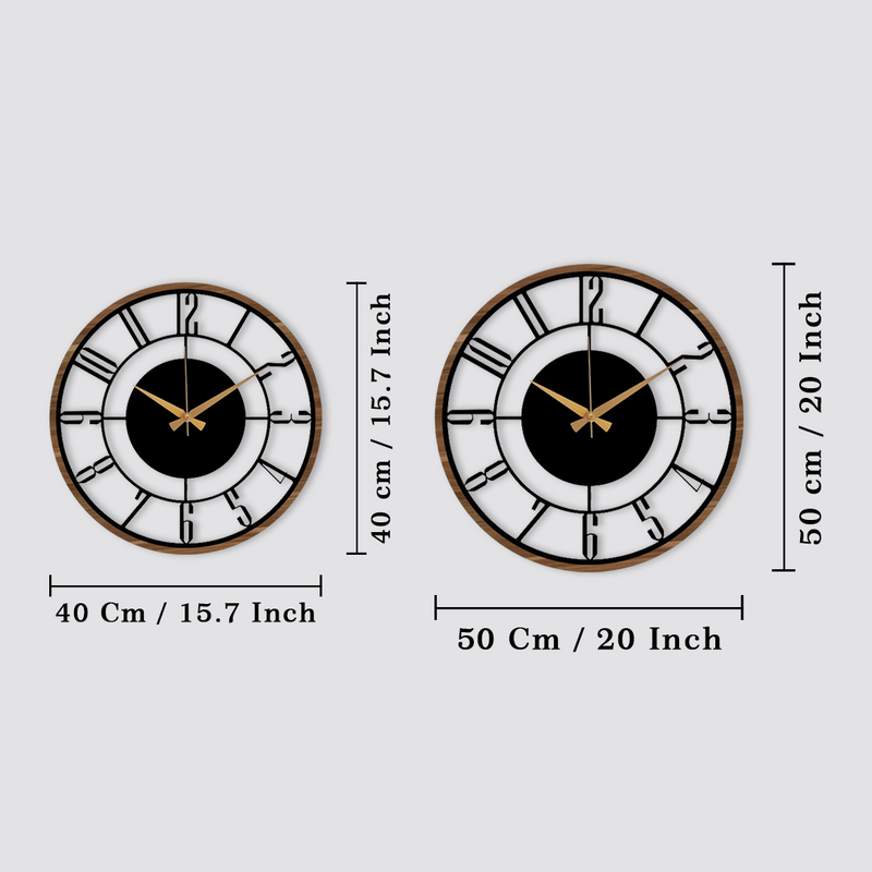 Mid Century Modern Metal Wall Clock