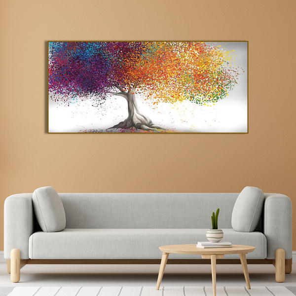 Multiple Color Leaves on tree Canvas Wall Painting