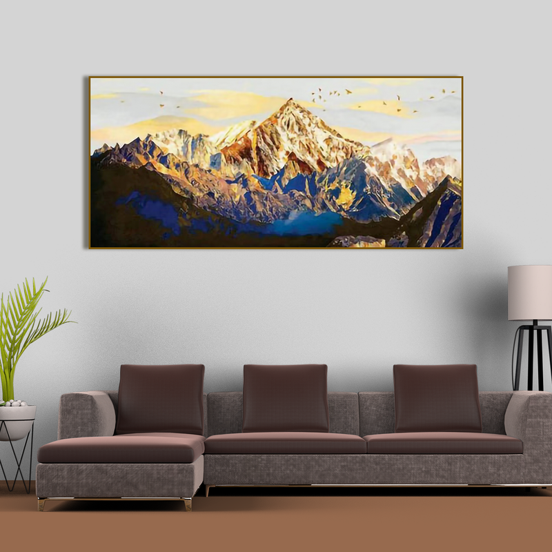 Shining Mountains Canvas Wall Painting
