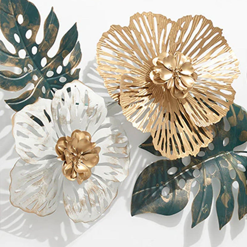 Natural Symphony Floral Metal Wall Art