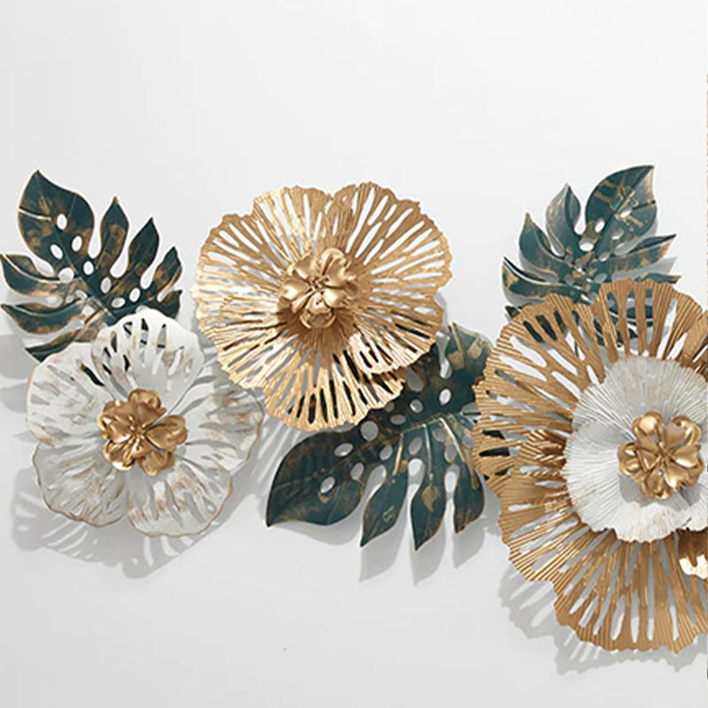 Natural Symphony Floral Metal Wall Art