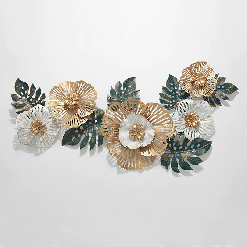 Natural Symphony Floral Metal Wall Art