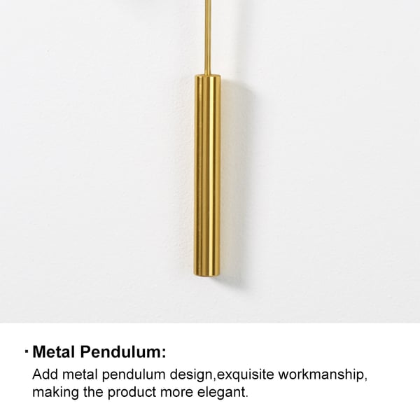 Pendulum Geometric Mute Metal Wall Clock