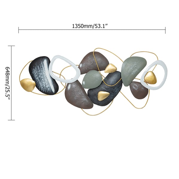 Coastal Creative Metal Stone Wall Art