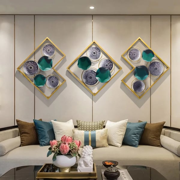 Modern Unique Lotus Leaves Metal Wall Art auromin.in