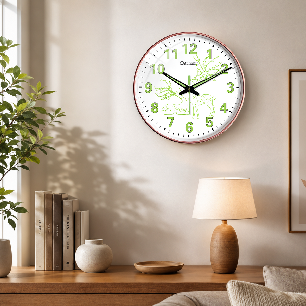 Glow in Dark Radium Deer Clock
