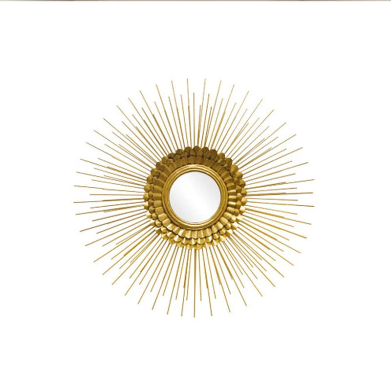 Ethereal Sunflower Designer Metal Wall Mirror