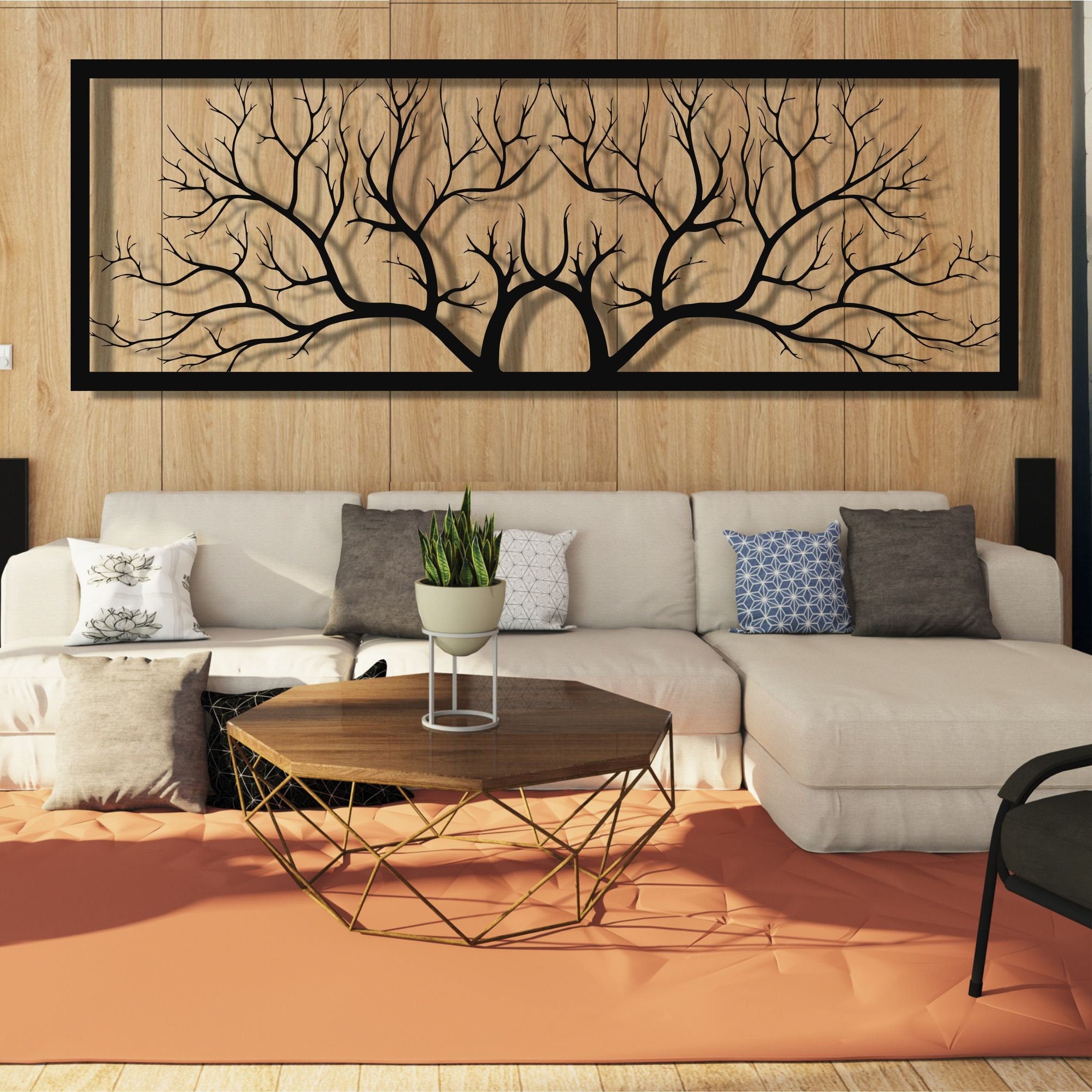 Tree Branch Metal Wall Art