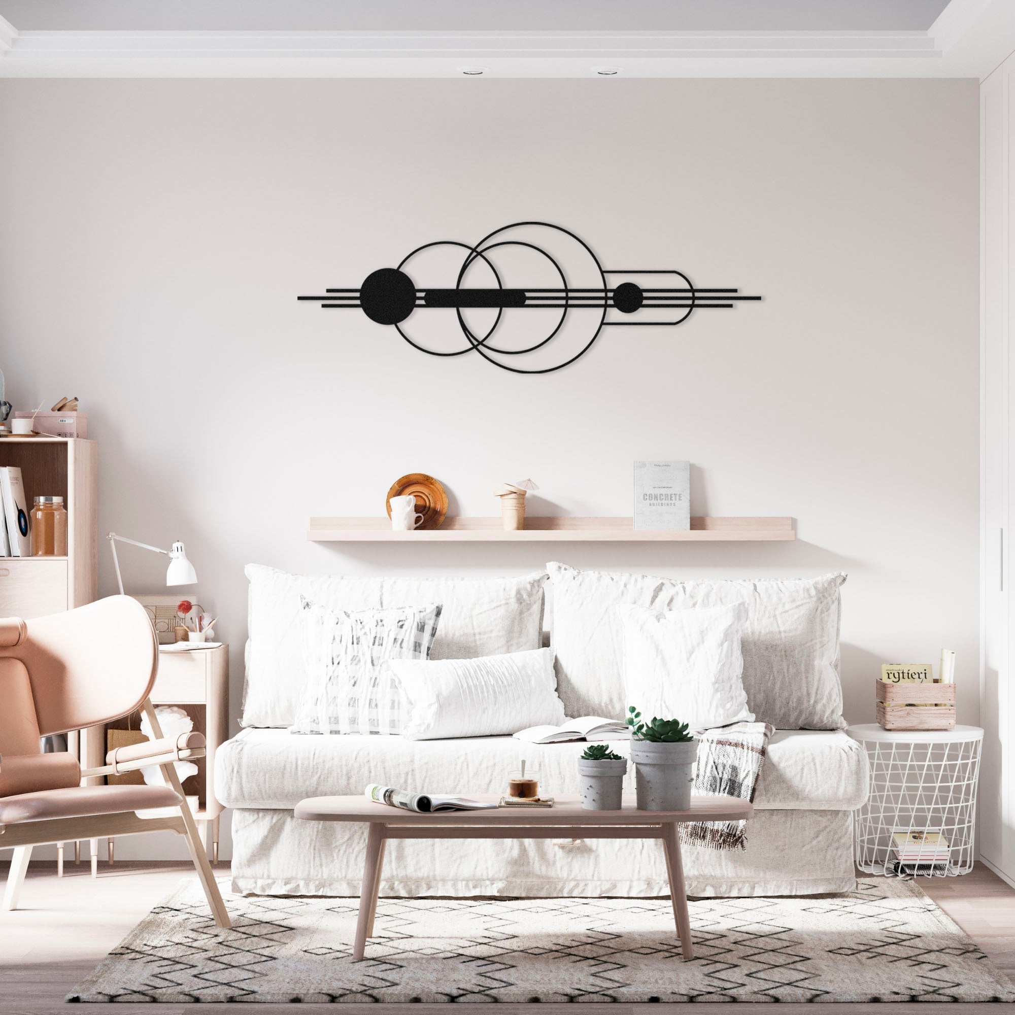 Abstract Geometric Metal Wall Art Auromin In