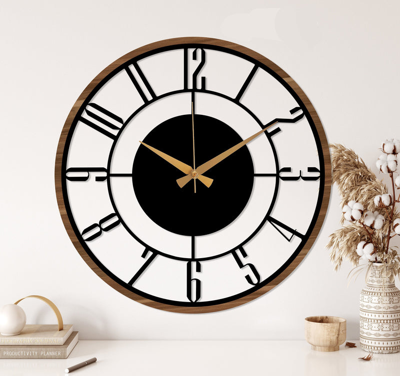 Mid Century Modern Metal Wall Clock