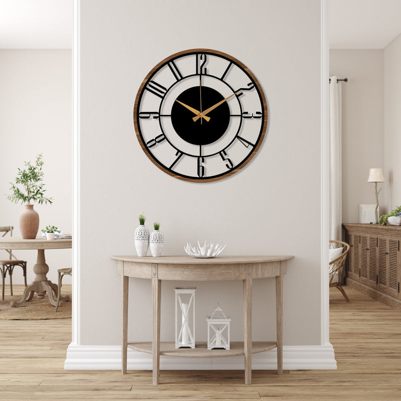 Mid Century Modern Metal Wall Clock