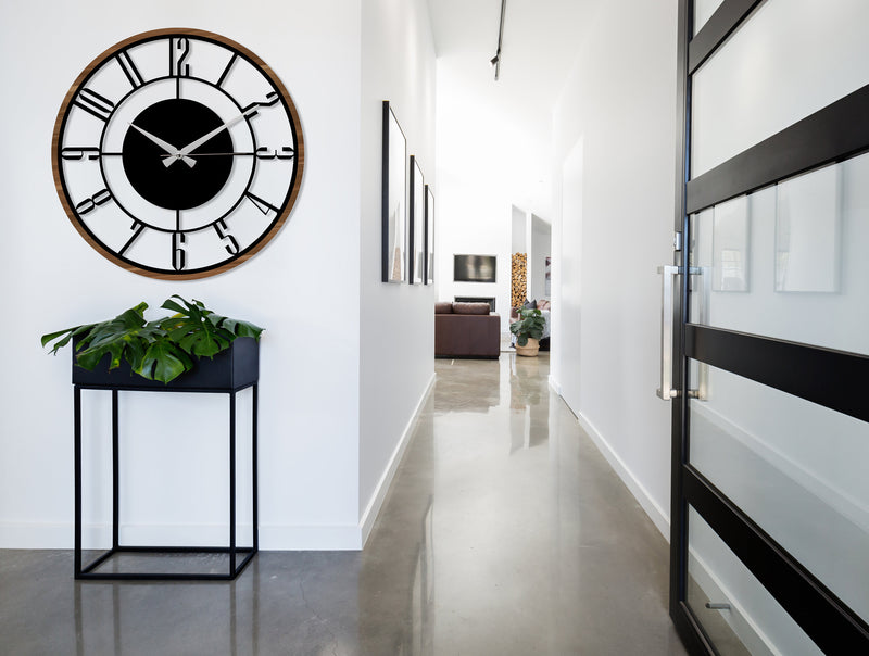 Mid Century Modern Metal Wall Clock