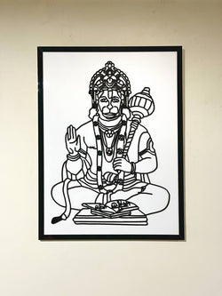 Lord Hanuman Acrylic Wall Art