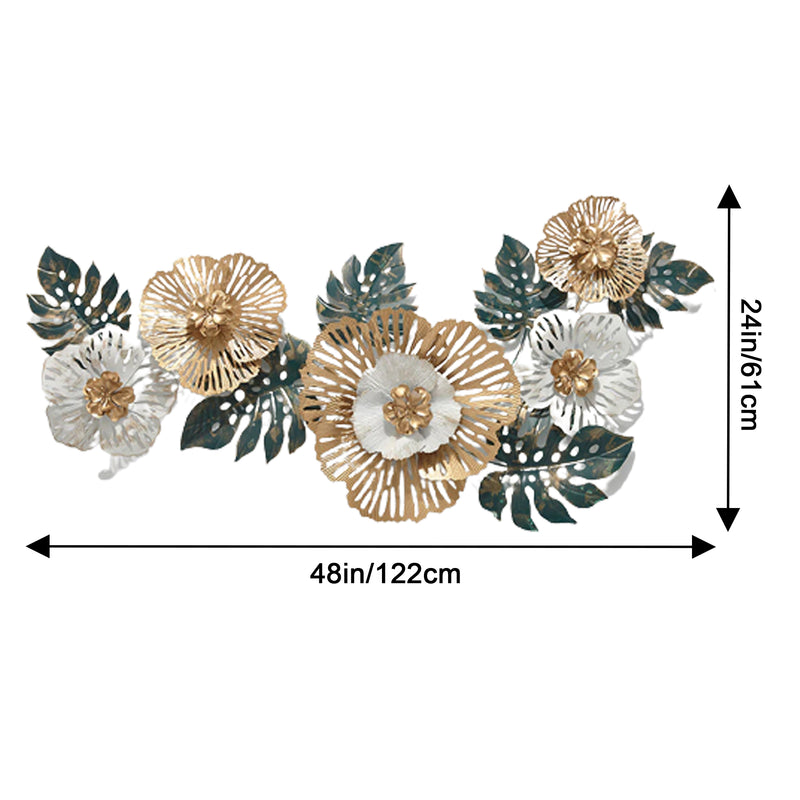 Natural Symphony Floral Metal Wall Art