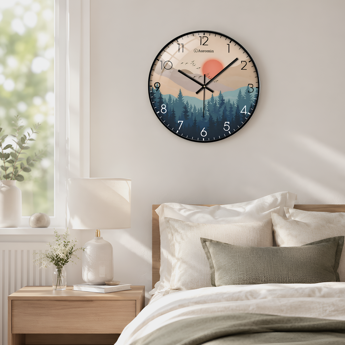 Multi Forest Glass Wall Clock