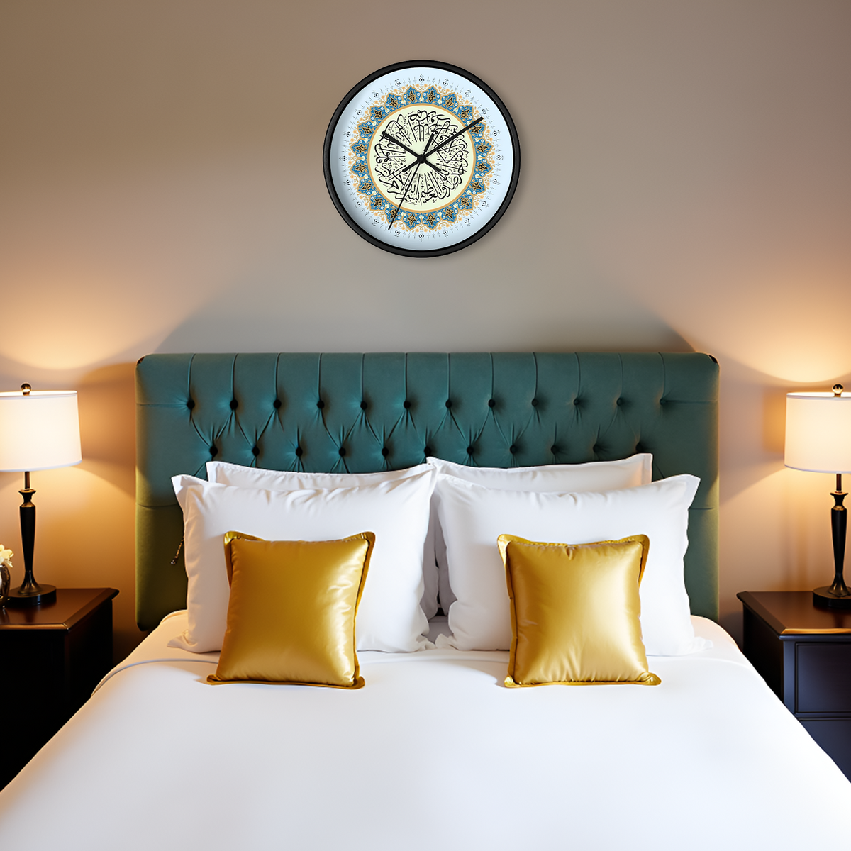 Surah Al Ikhlas Islamic Glass Wall Clock