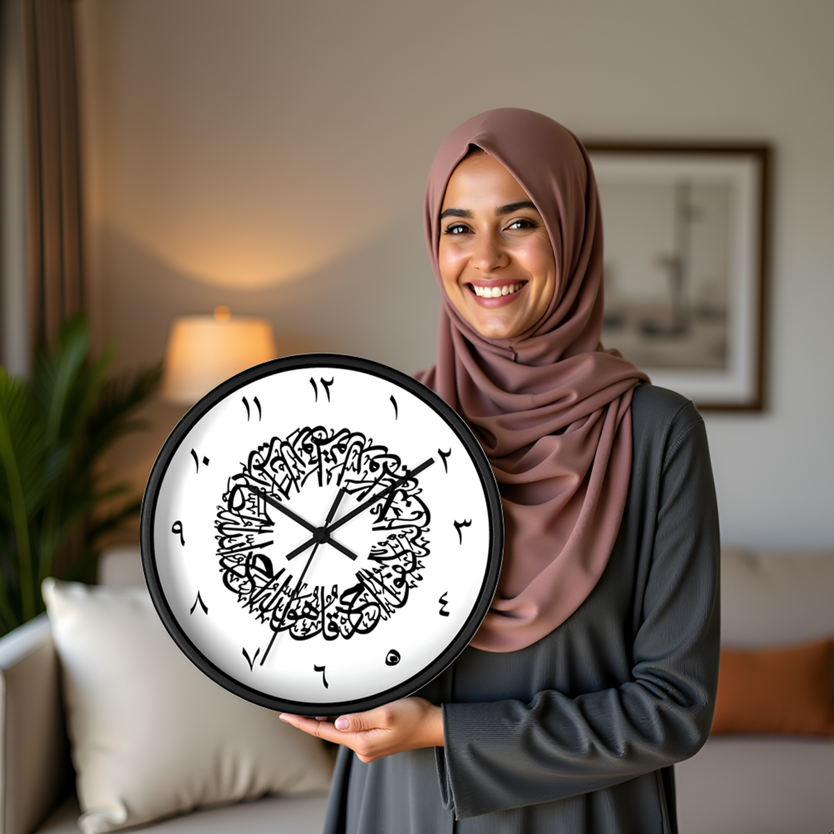Surah Al Ikhlas Islamic Glass Wall Clock