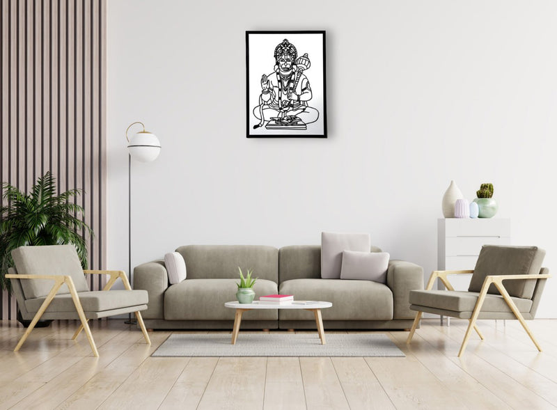 Lord Hanuman Acrylic Wall Art